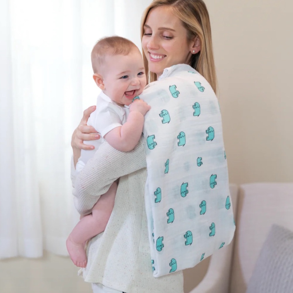 Aden and Anais - boutique 100% cotton muslin swaddle blanket 4 pack jungle jam
